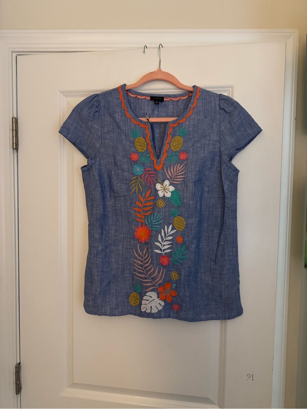 Talbots linen blend top size XS